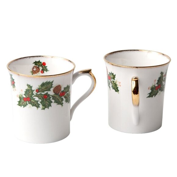 Vintage Queens Rosina Yuletide Christmas Tea Coffee Mug Creamer Sugar Bowl China - Picture 4 of 10